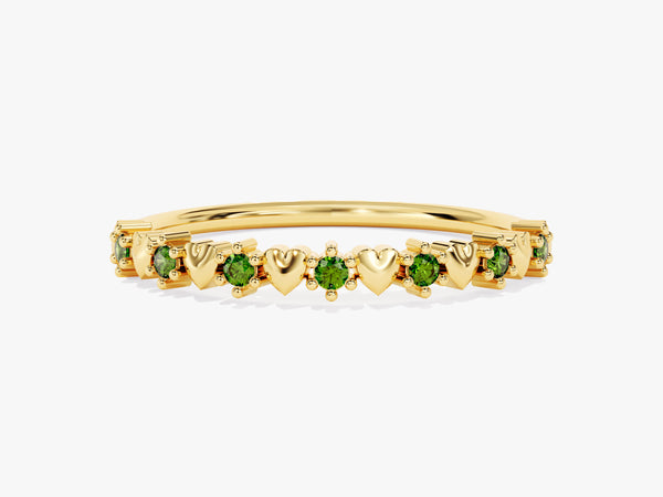 Heart Shape Emerald Ring
