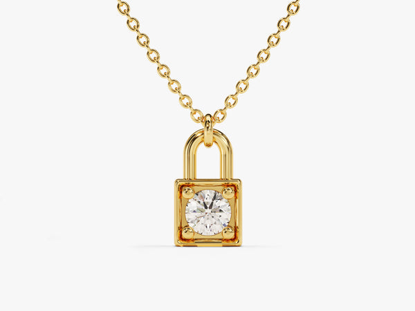 Lock Necklace in 14k Solid Gold