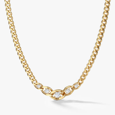 Diamond Curb Link Necklace