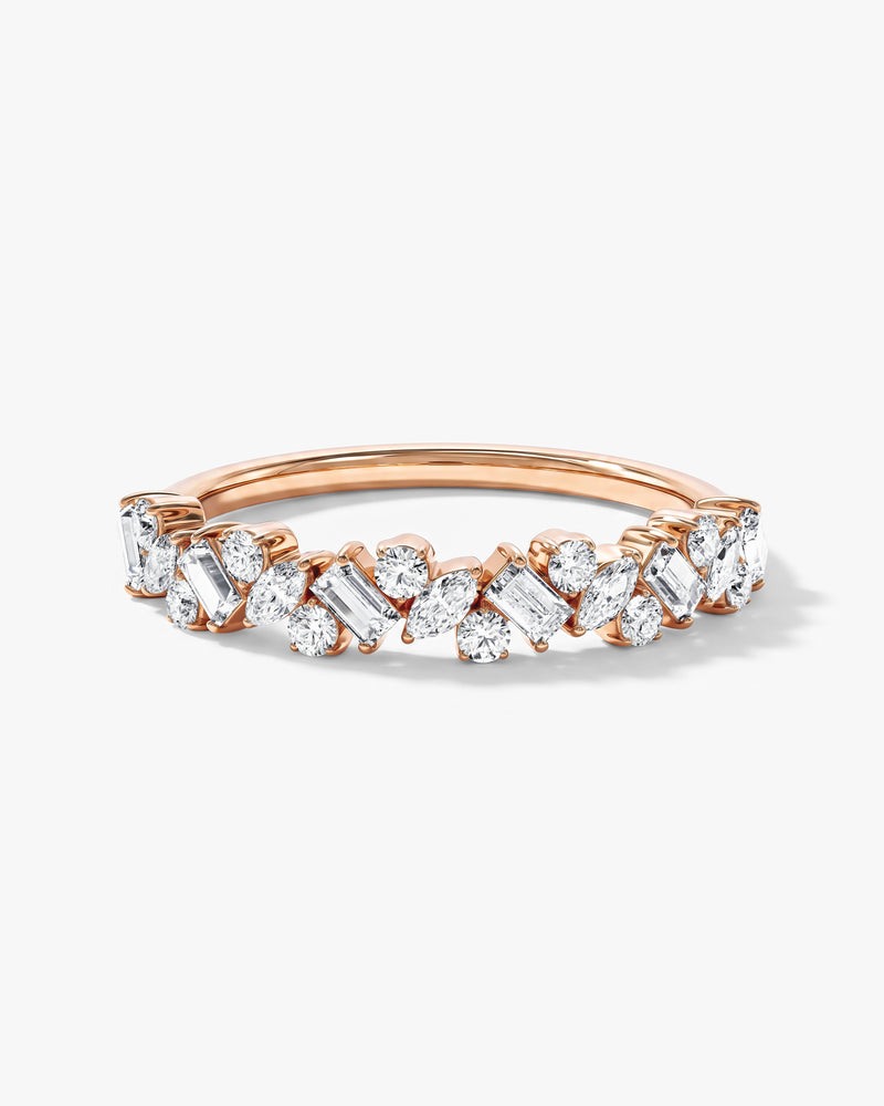 Multi-Cut Cluster Wedding Band