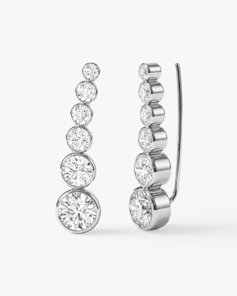 Bezel Climber Earrings