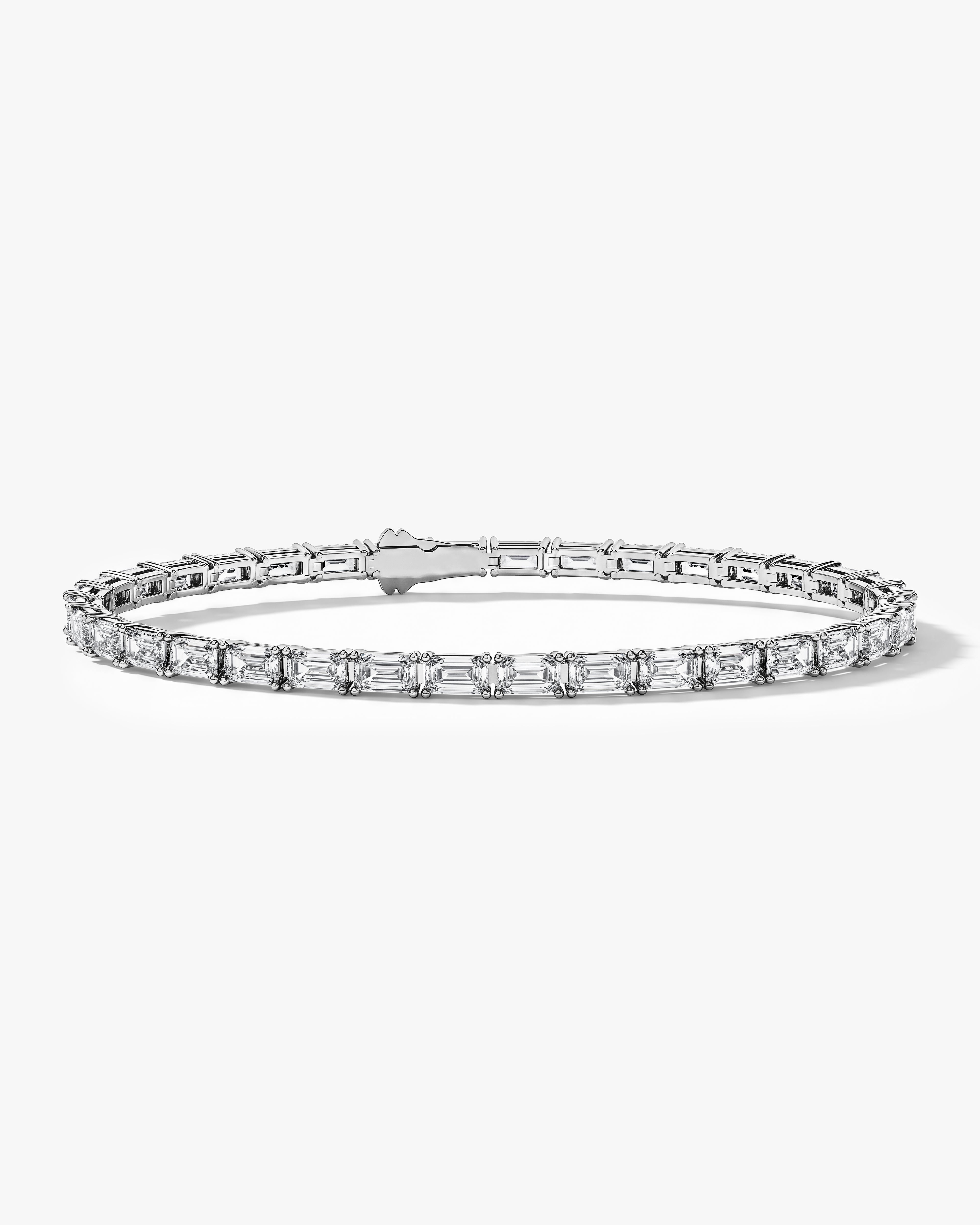 Emerald Cut Lab Diamond Tennis Bracelet