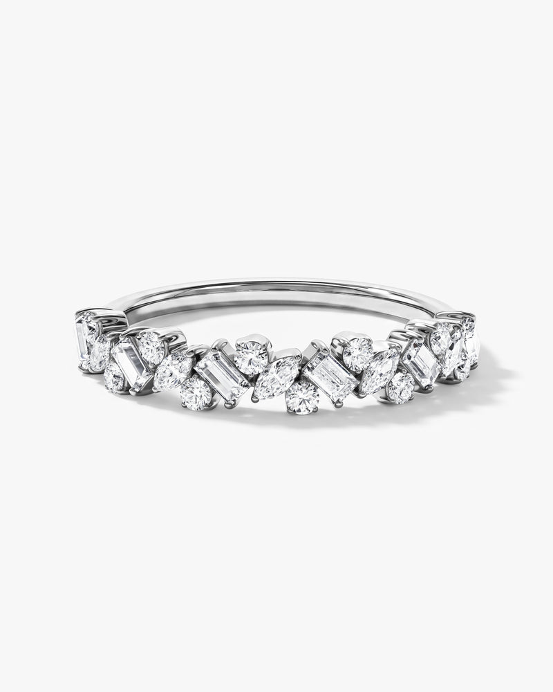 Multi-Cut Cluster Wedding Band