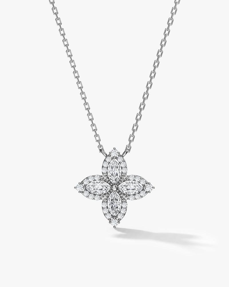 Pave Flower Necklace