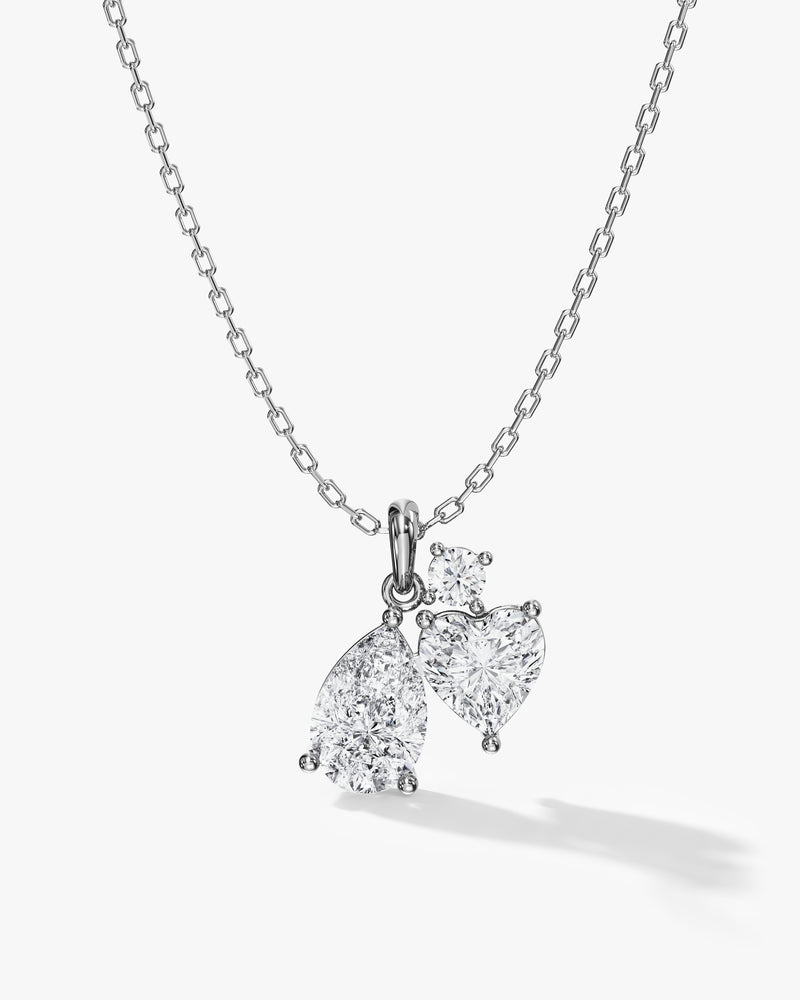 Heart Cluster Pendant Necklace