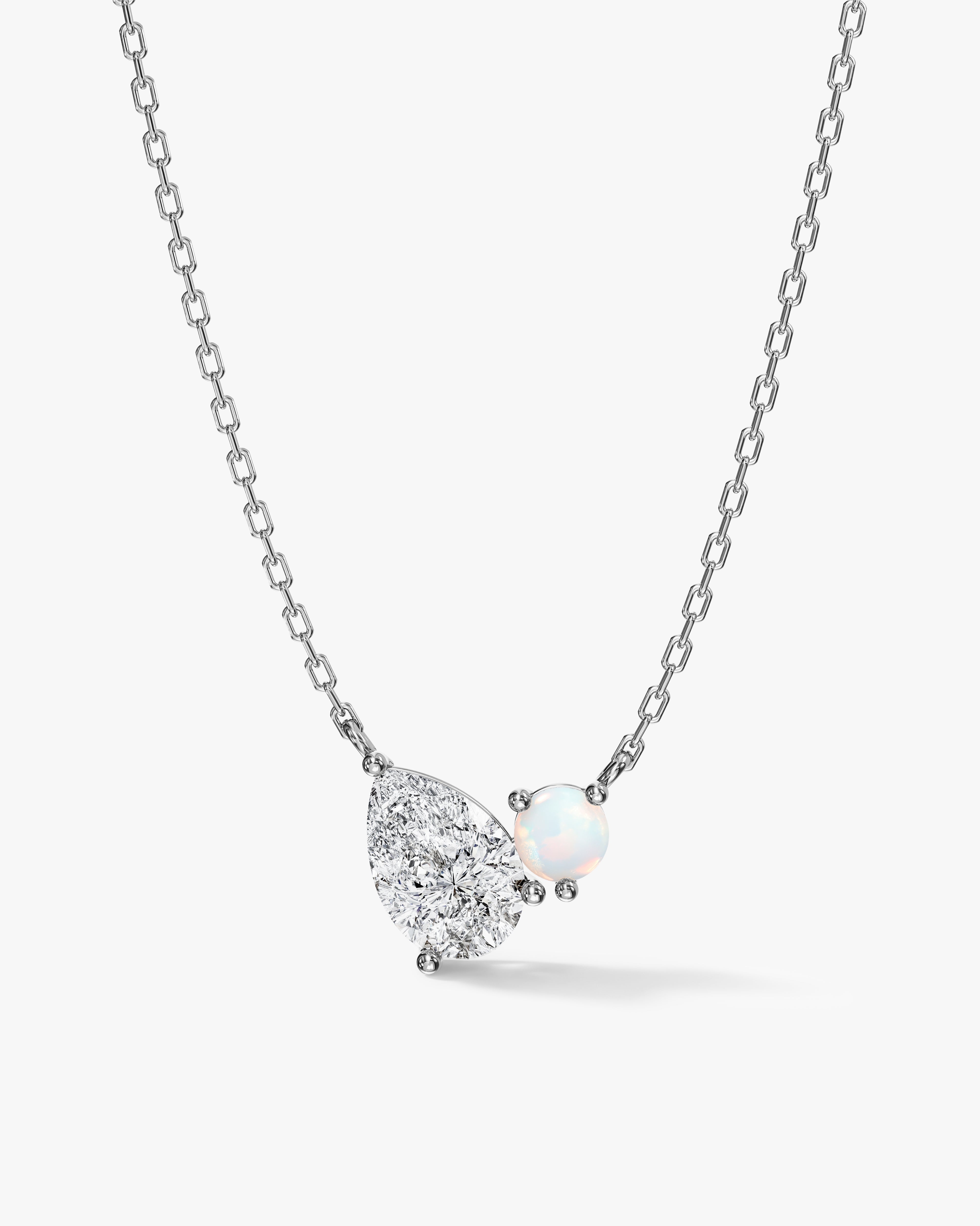 Pear & Opal Necklace