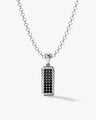 Men's Black Diamond Pendant Necklace - Gold Vermeil