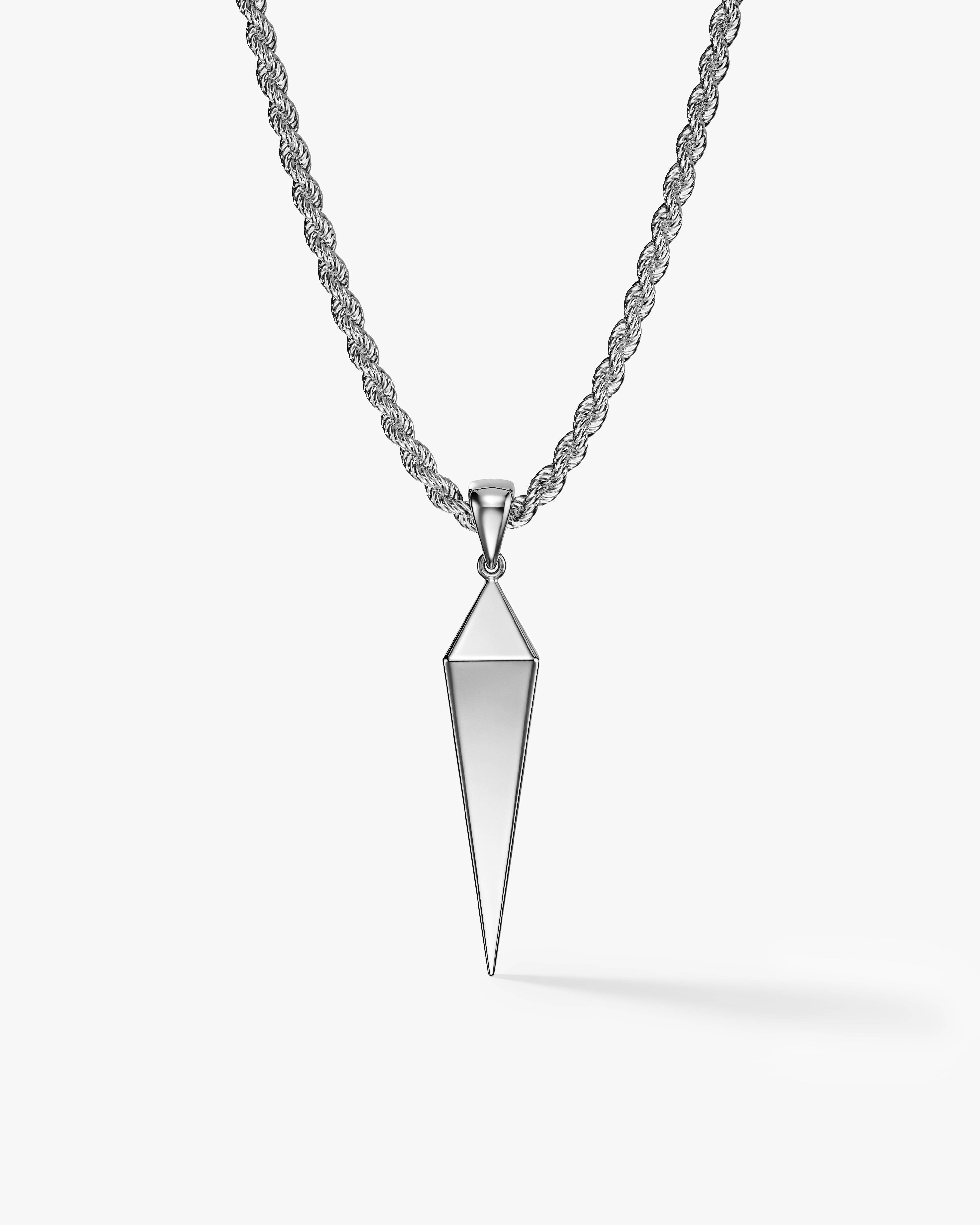 Geometric Spike Pendant Necklace - Gold Vermeil