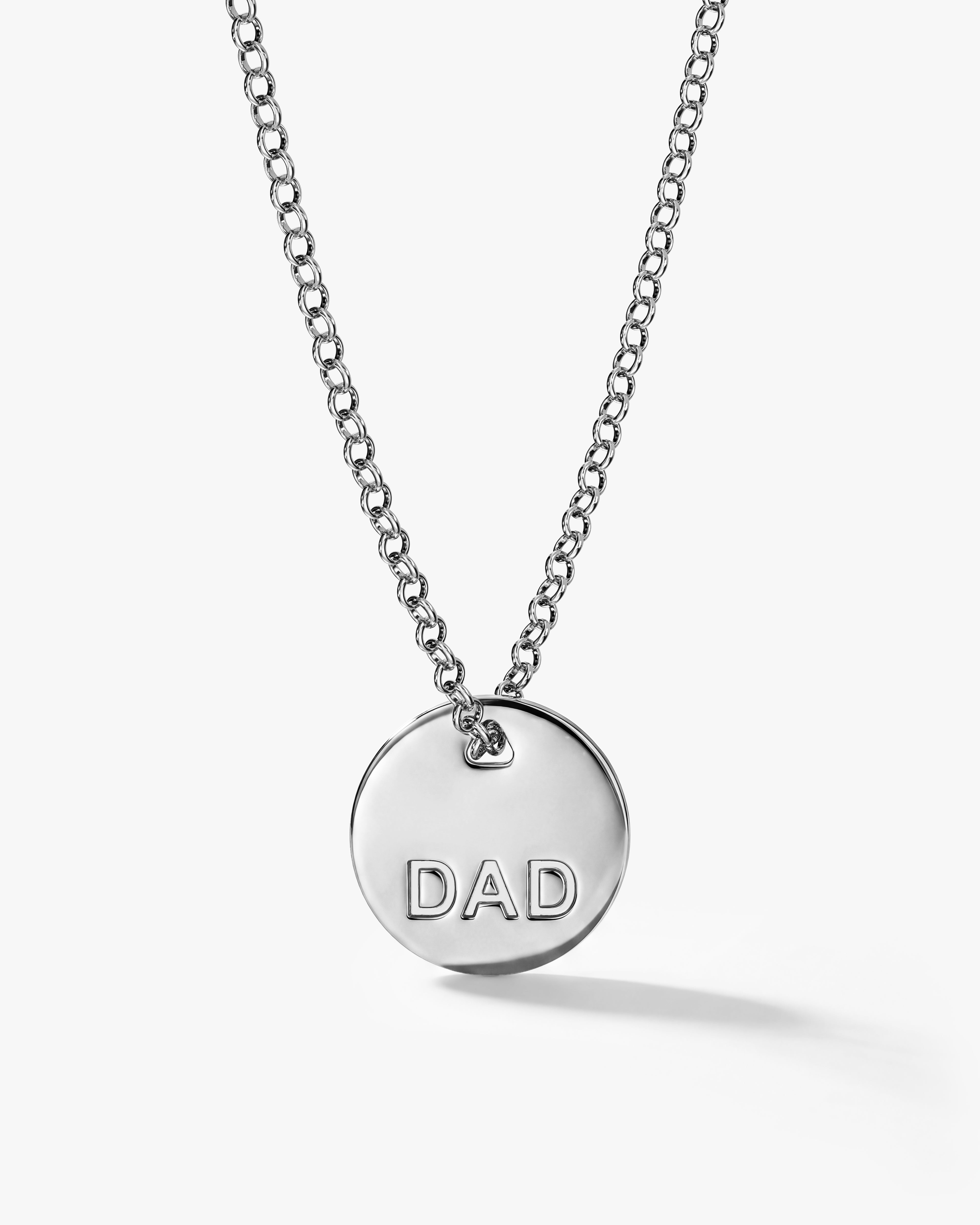 Dad Medallion Necklace - Gold Vermeil
