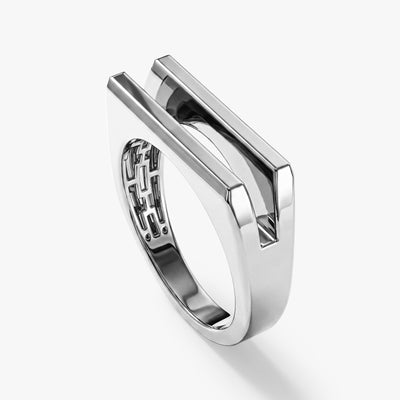 Men's Split Band Ring - Gold Vermeil