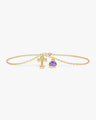Initial Birthstone Charm Bracelet