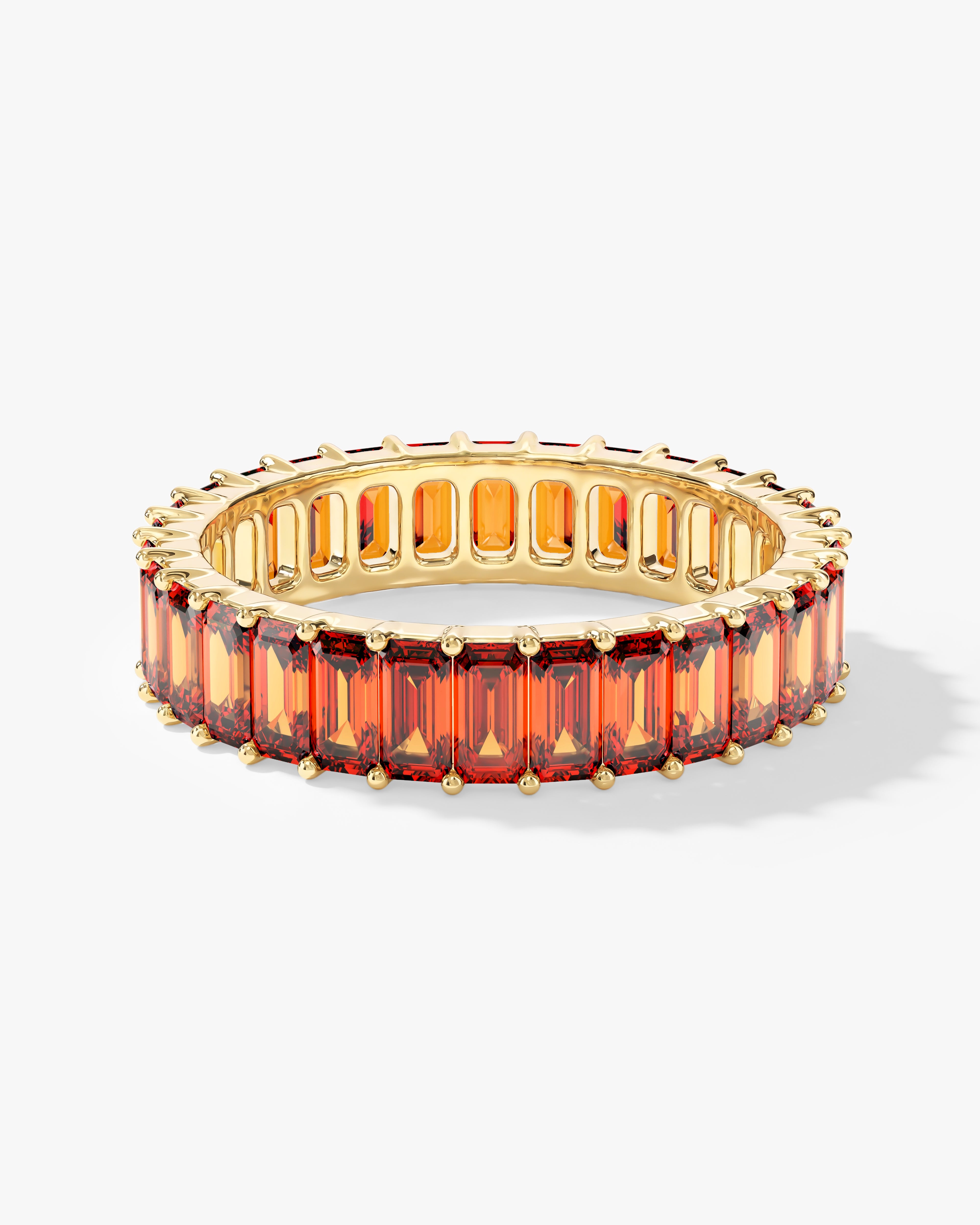 Emerald Cut Birthstone Eternity Ring – Eternate