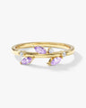 Birthstone Leaf Ring