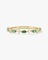 Alternating Marquise & Round Birthstone Ring