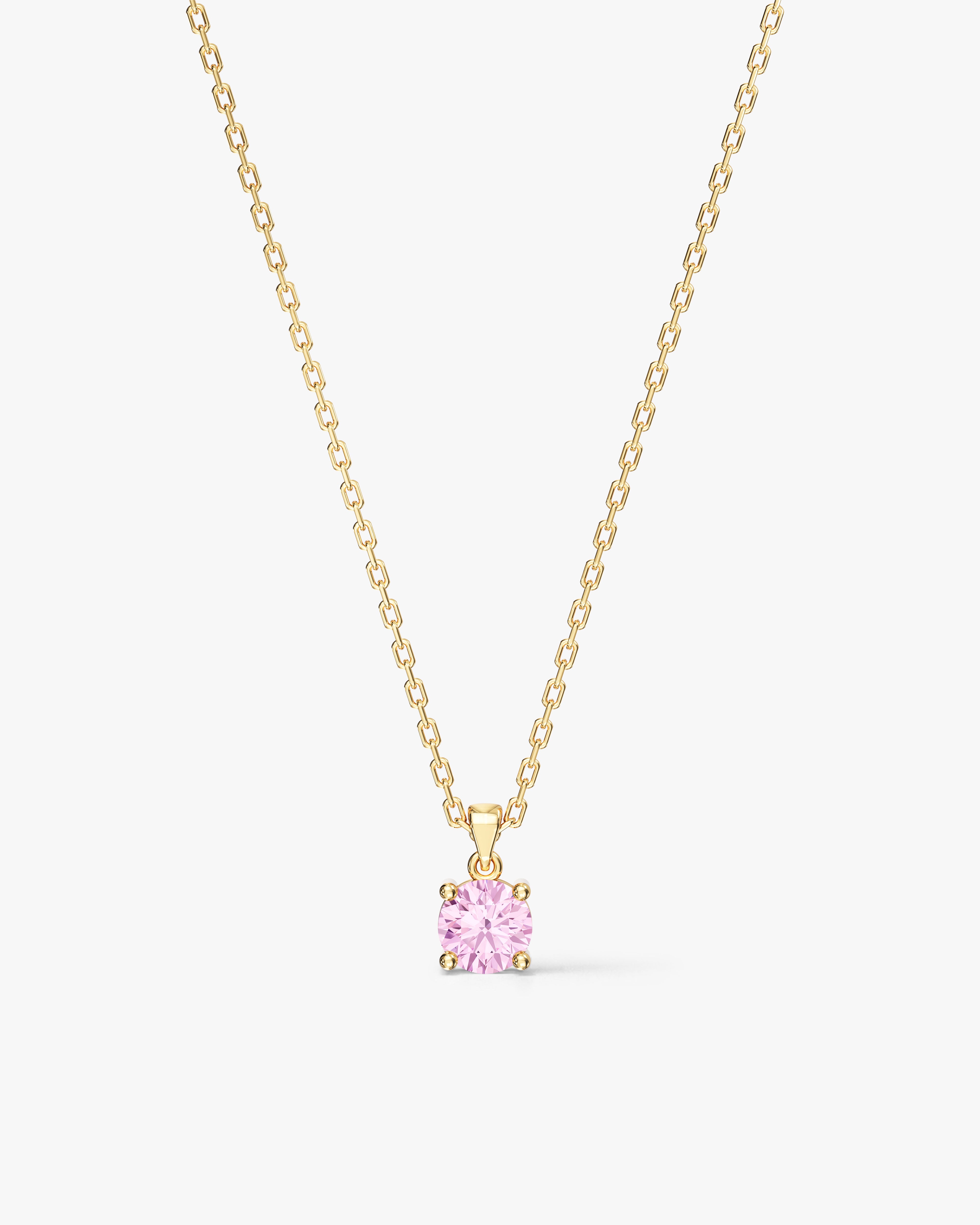 Prong Set Round Cut Solitaire Pendant (1.00 CT)