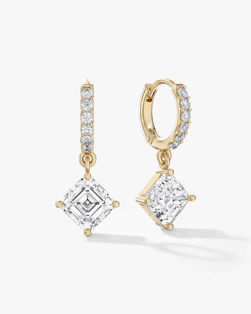 Asscher Cut Drop Earrings
