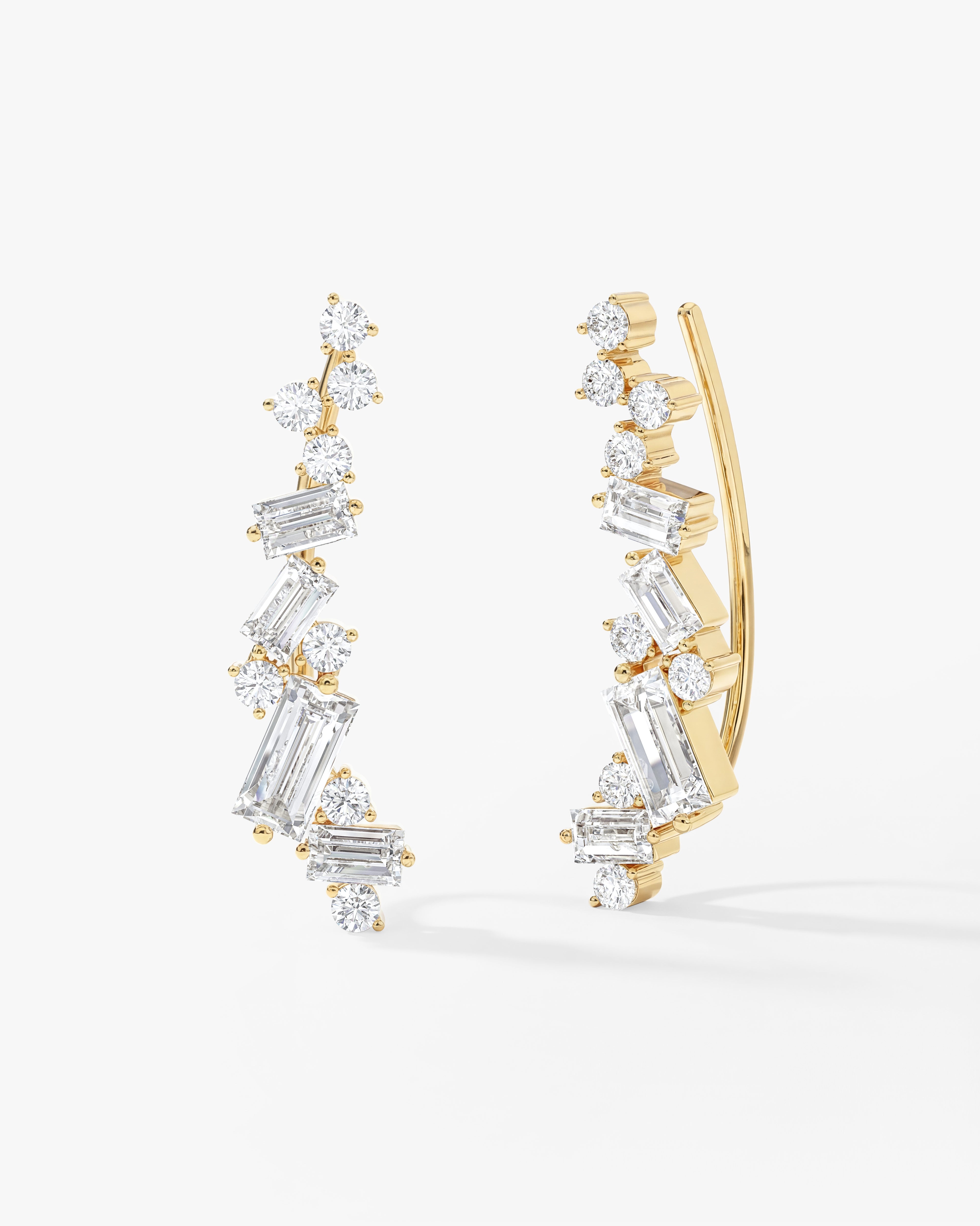 Baguette Climber Earrings