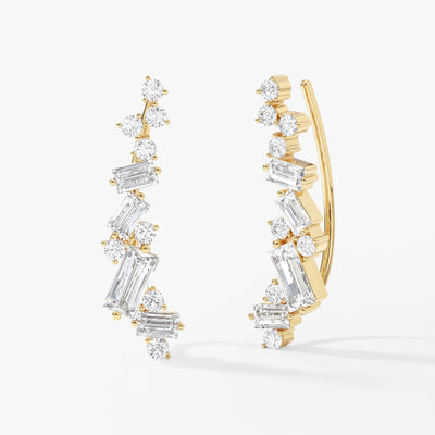 Baguette Climber Earrings