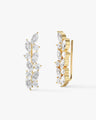 Marquise Leaf Climber Earrings