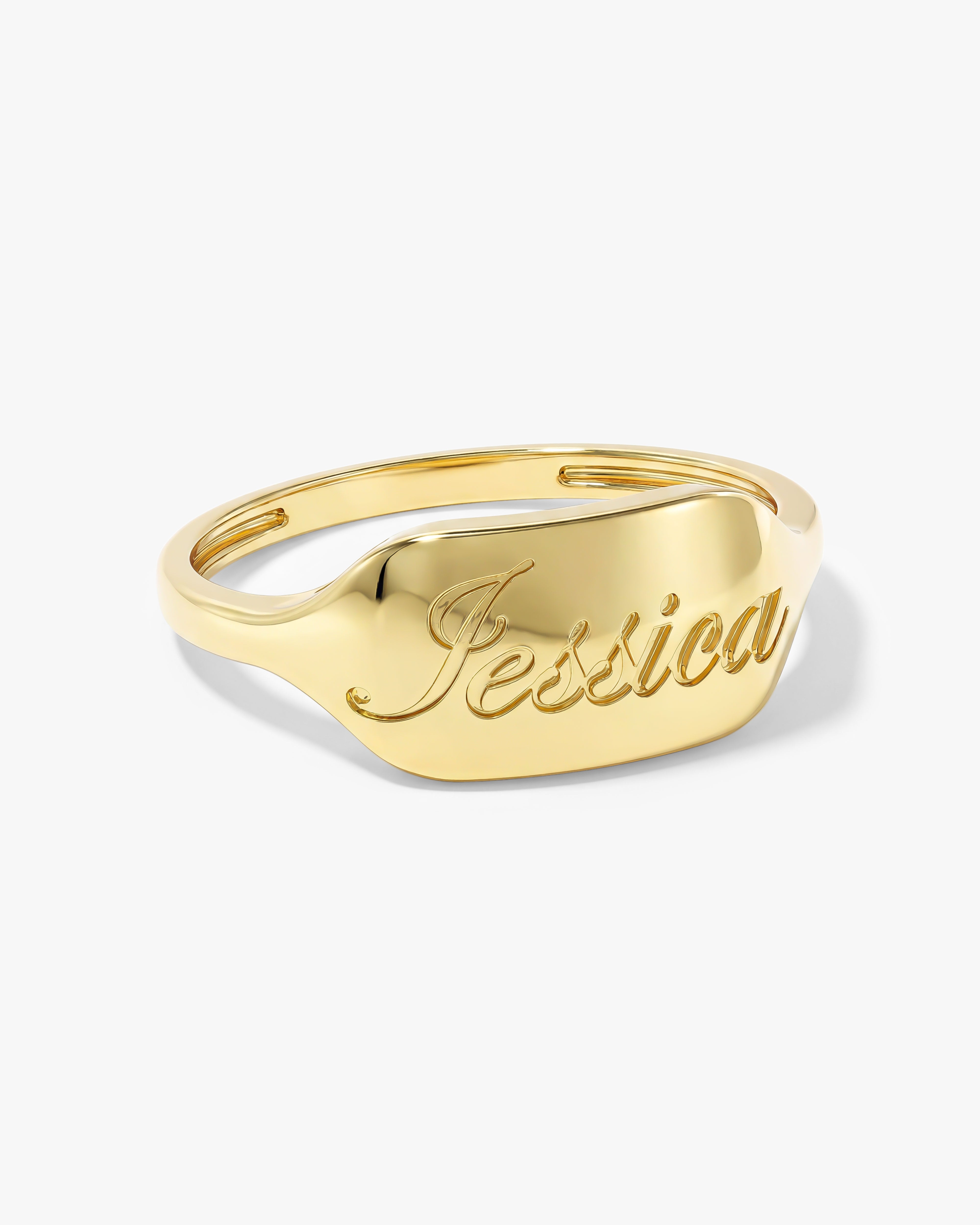 Dainty Personalized Signet Ring