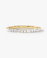 Baguette and Double Round Wedding Band