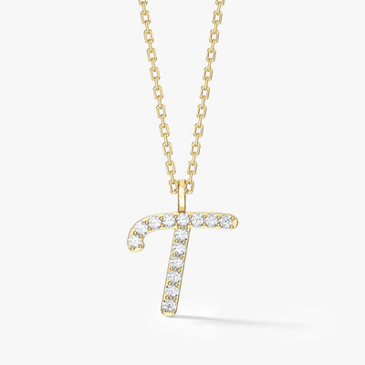 Cursive Initial Letter Necklace