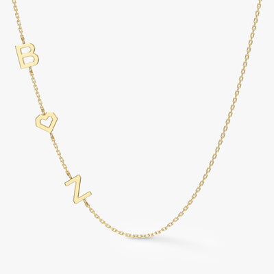 Sideways Initial Necklace