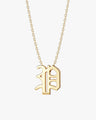 Old English Initial Necklace