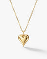 Puffed Heart Charm Necklace