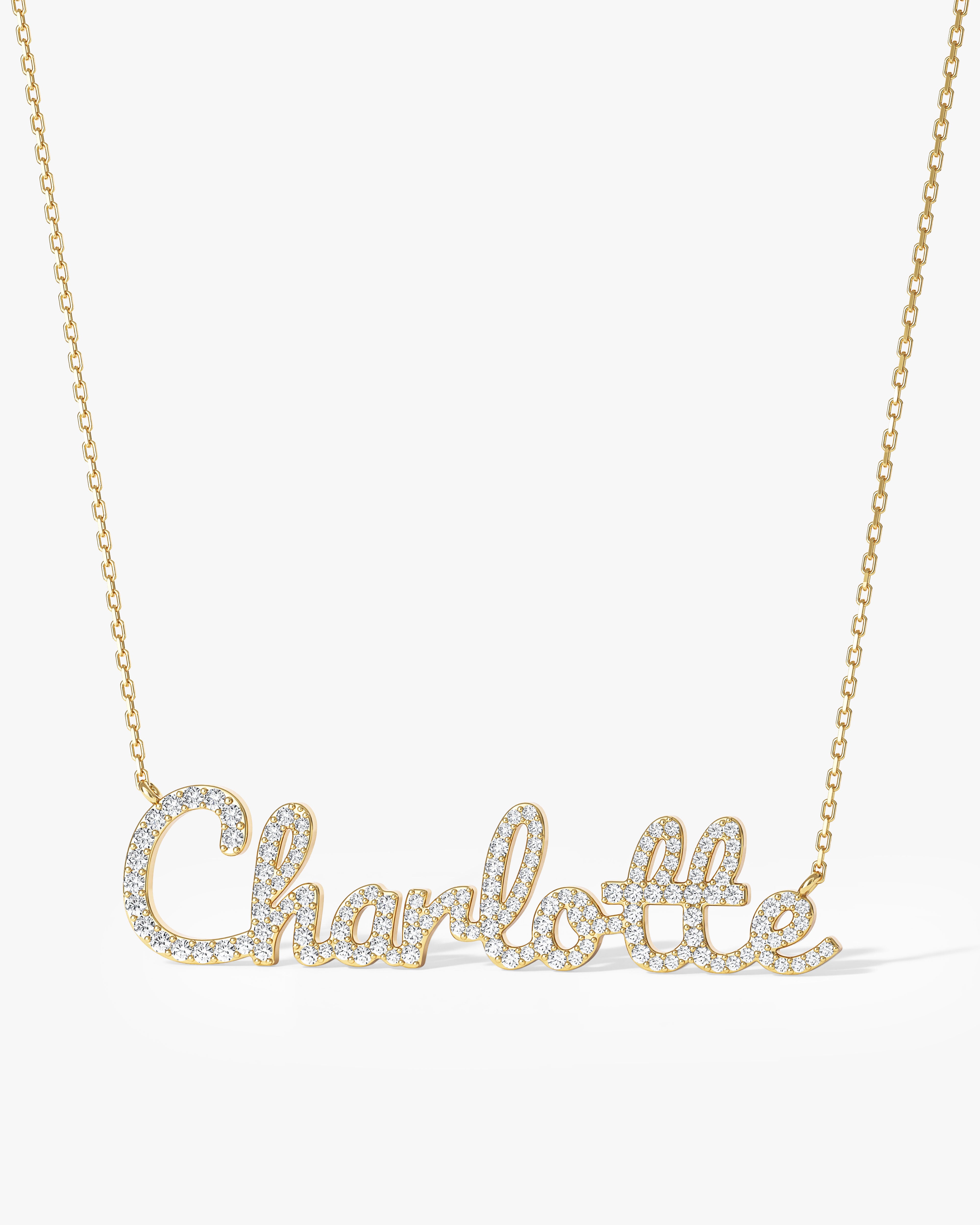 Pave Name Necklace – Eternate