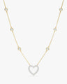 Heart Charm with Station Necklace