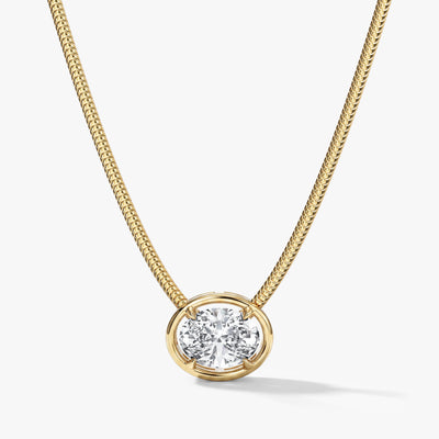 Oval Snake Chain Necklace