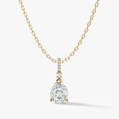 Pear Pave Bail Pendant