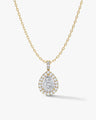 Pear Halo Pendant Necklace