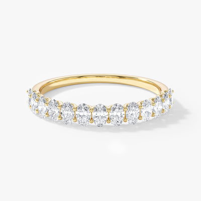 U-Prong Oval Half Eternity Band (0.75 CT TW)