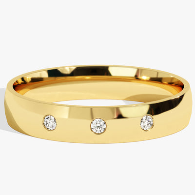 5mm Flush Set Men's Diamond Wedding Band (0.09 CT TW)