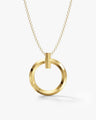 Men's Circular Pendant Necklace - Gold Vermeil