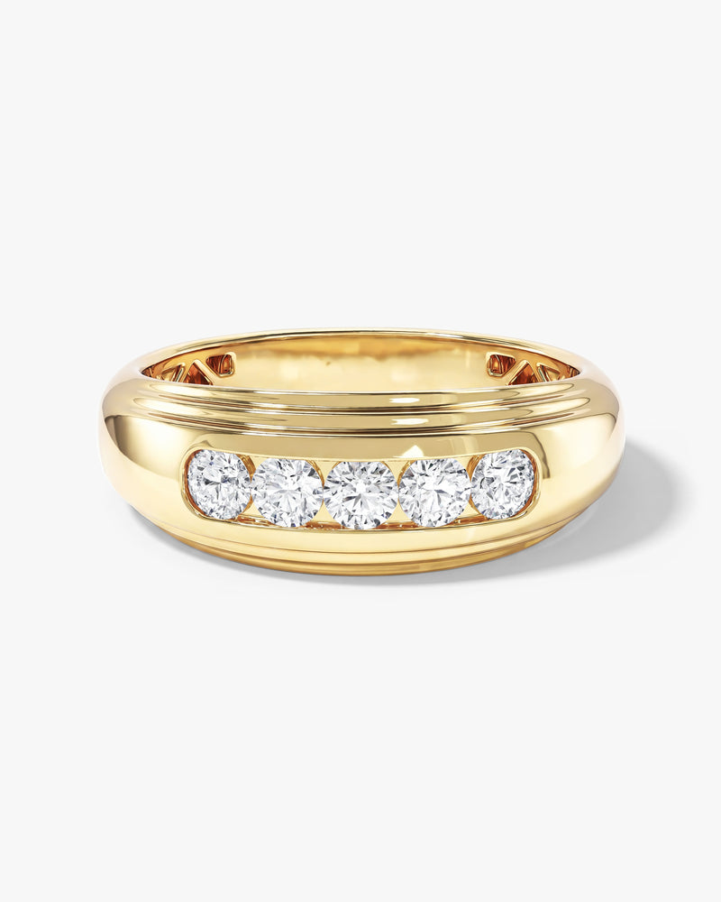 Five Stone Men's Wedding Band