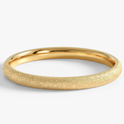 2mm Classic Dome Wedding Band with Stardust Finish
