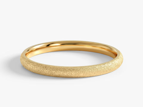 2mm Classic Dome Wedding Band with Stardust Finish