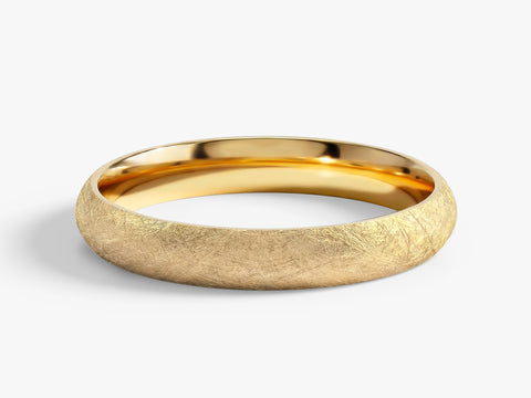 3mm Dome Wedding Band with Ice Matte Finish