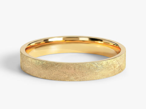 3mm Flat Wedding Band with Ice Matte Finish
