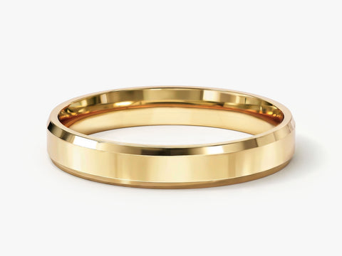 3mm Beveled Edge Wedding Band