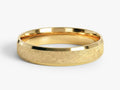 4mm Beveled Edge Wedding Band with Ice Matte Finish