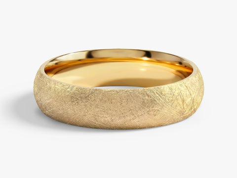 5mm Dome Wedding Band with Ice Matte Finish