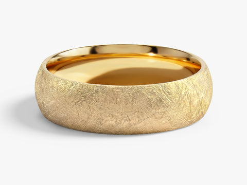 6mm Dome Wedding Band with Ice Matte Finish