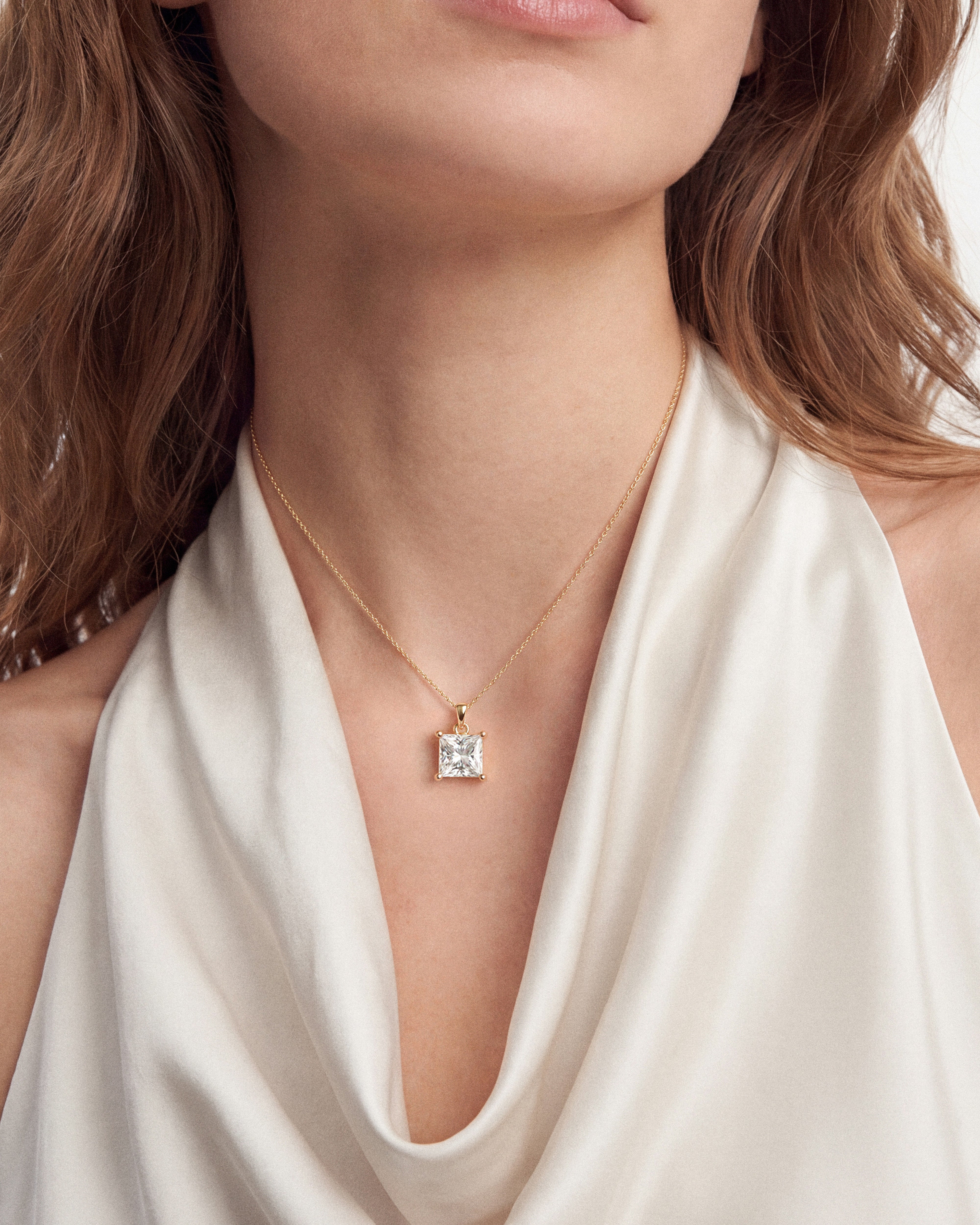 Princess Cut Solitaire Pendant (1.50 CT)