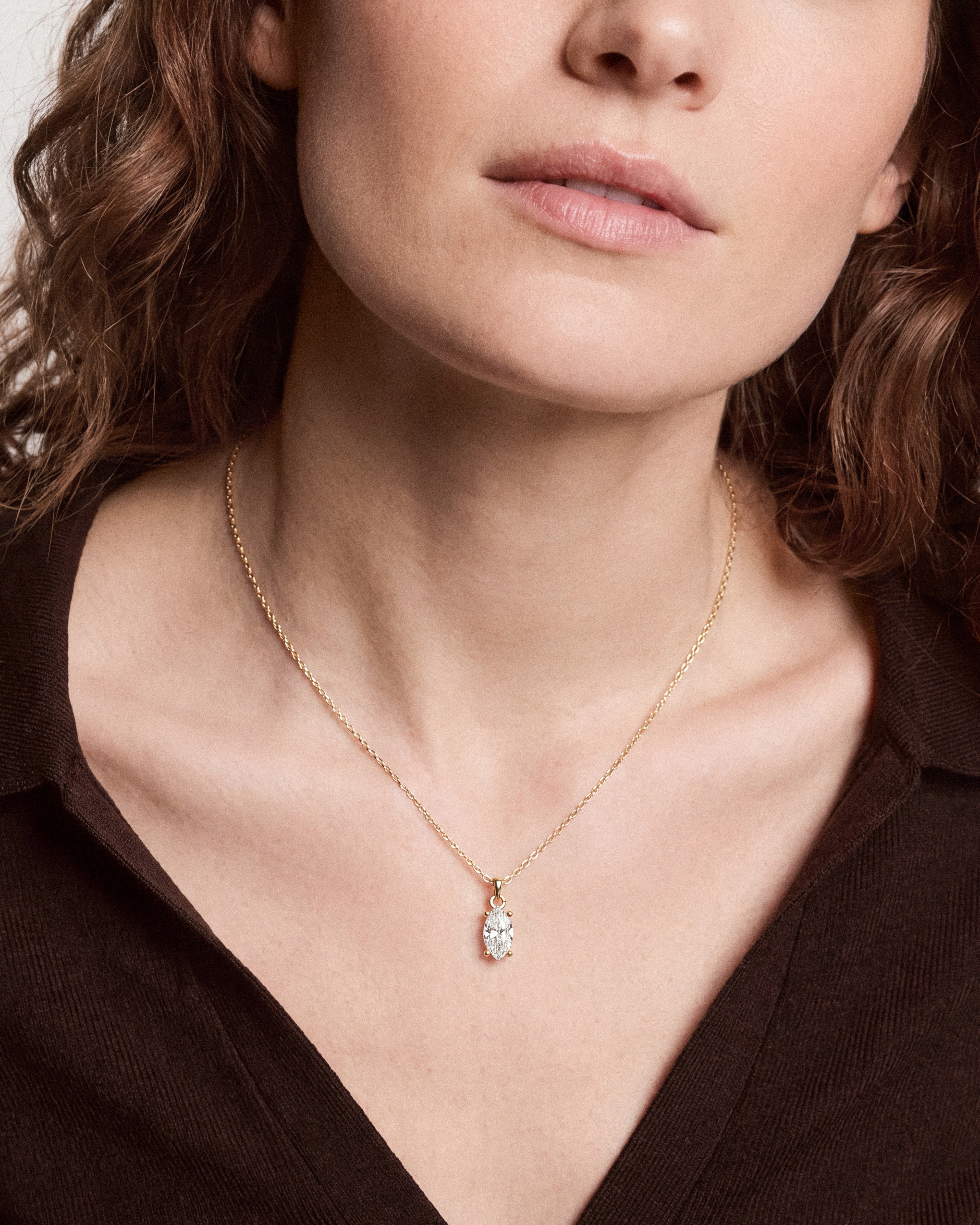 Marquise Cut Solitaire Pendant (1.50 CT)