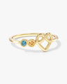 Infinity Heart Birthstone Ring