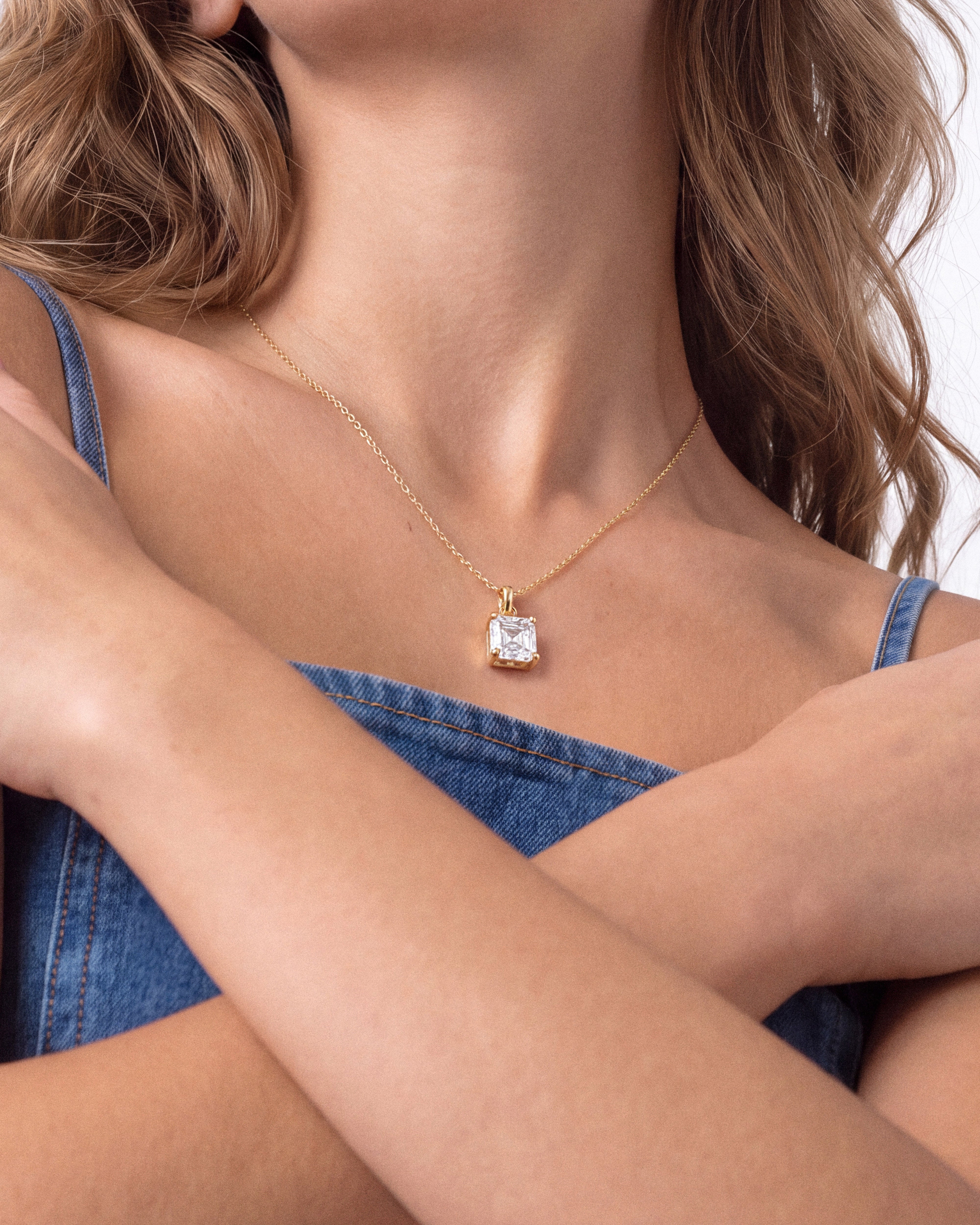 Asscher Cut Solitaire Pendant (2.00 CT)